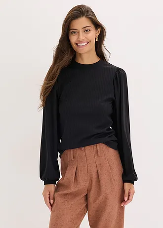 T-shirt manches longues, Couleur: noir