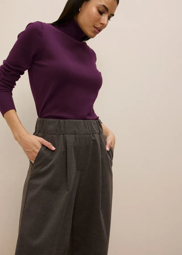 Pull col roulé en fine maille • sureau • product-page.page-title-suffix