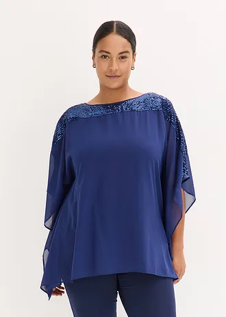 Tunique à sequins, Couleur: bleu nuit