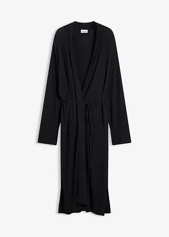 Pletený kabát z měkké viskózové směsi • černá • bonprix obchod