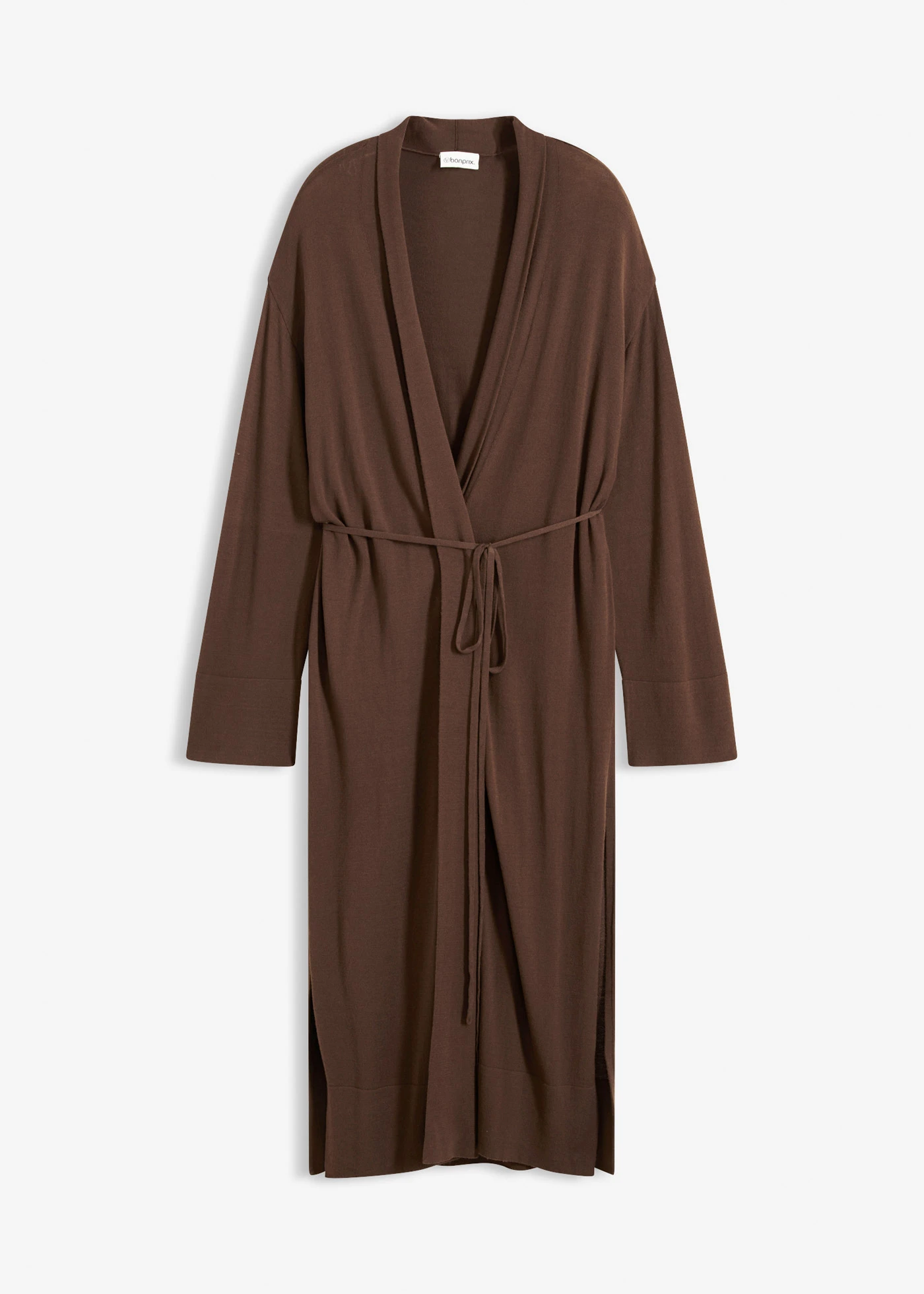 Pletený kabát z měkké viskózové směsi • hnědá • bonprix obchod