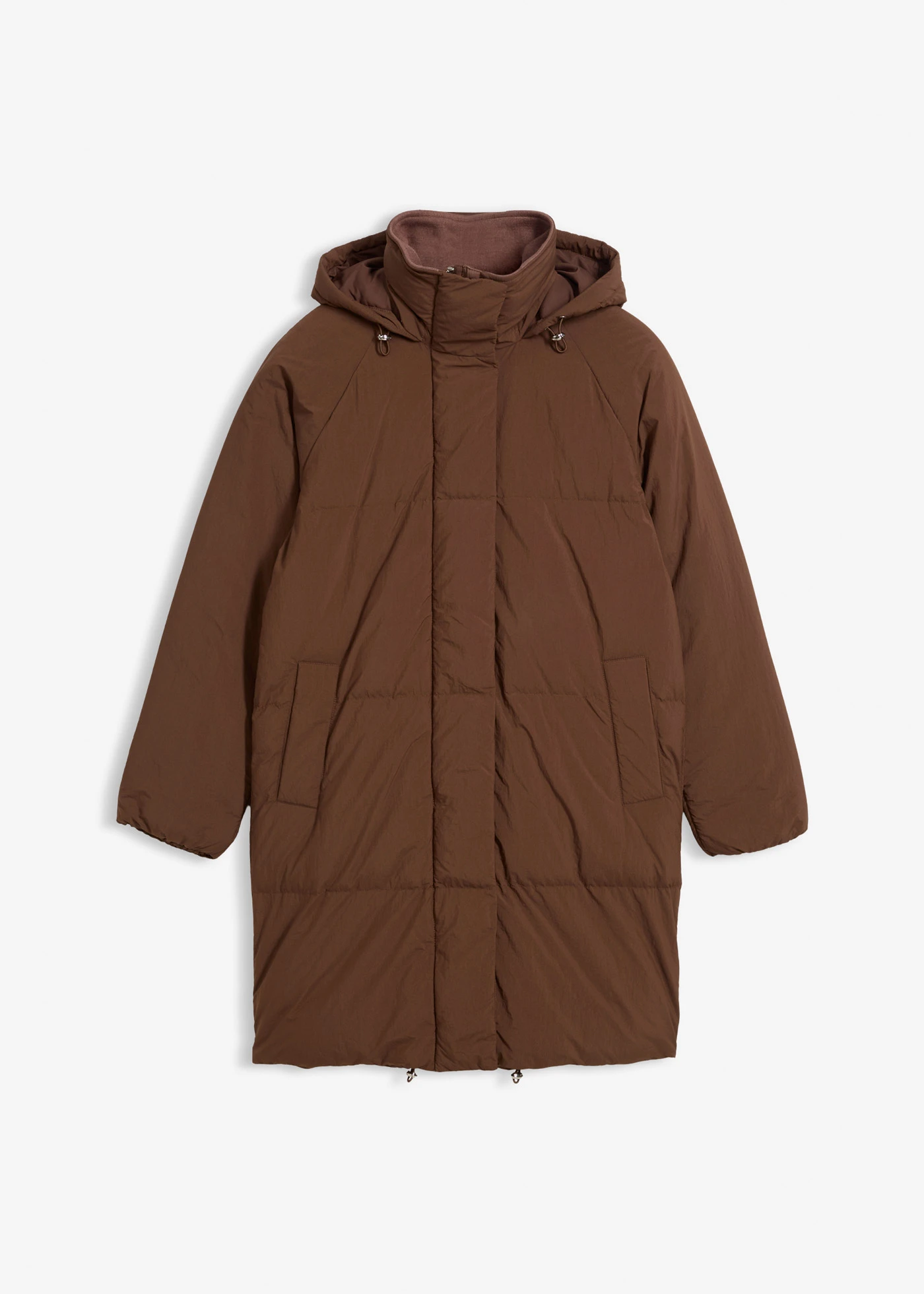 Lange gewatteerde jas • bruin • bonprix online shop