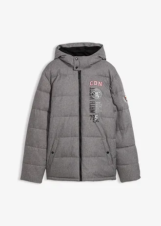 Doudoune chaude à capuche • gris chiné • Boutique bonprix