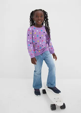 Mikina z čisté organické bavlny (2 ks v balení) • půlnoční modrá + sytě šeříková • bonprix obchod