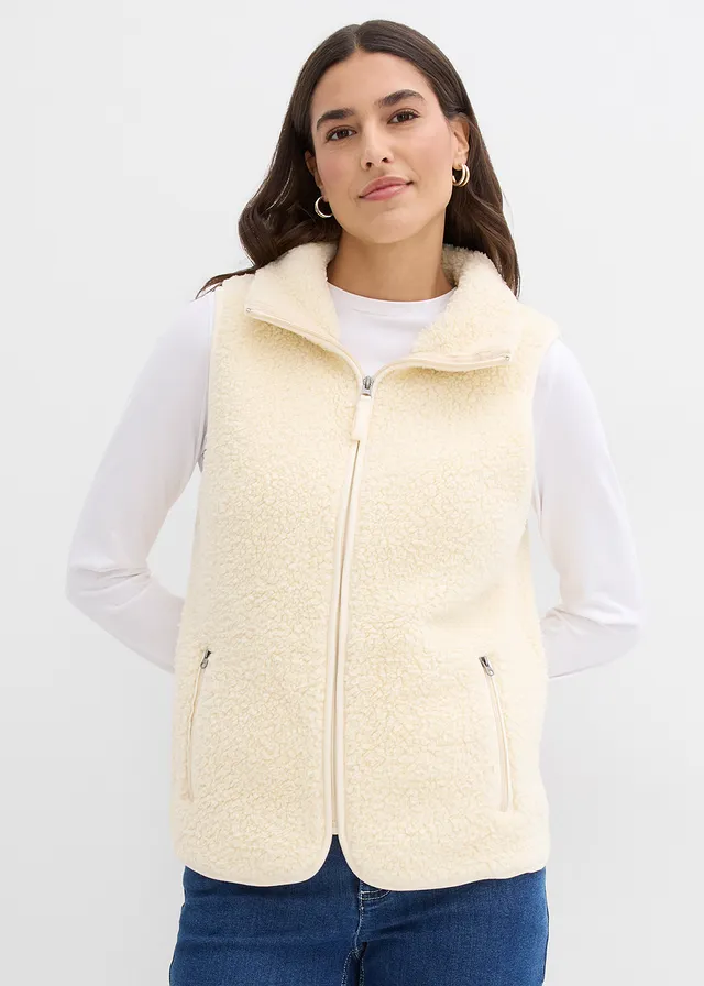 Gilet sans manches en sherpa • beige naturel • product-page.page-title-suffix