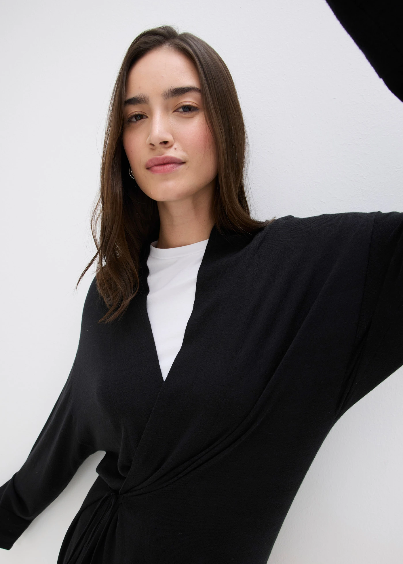 Pletený kabát z měkké viskózové směsi • černá • bonprix obchod