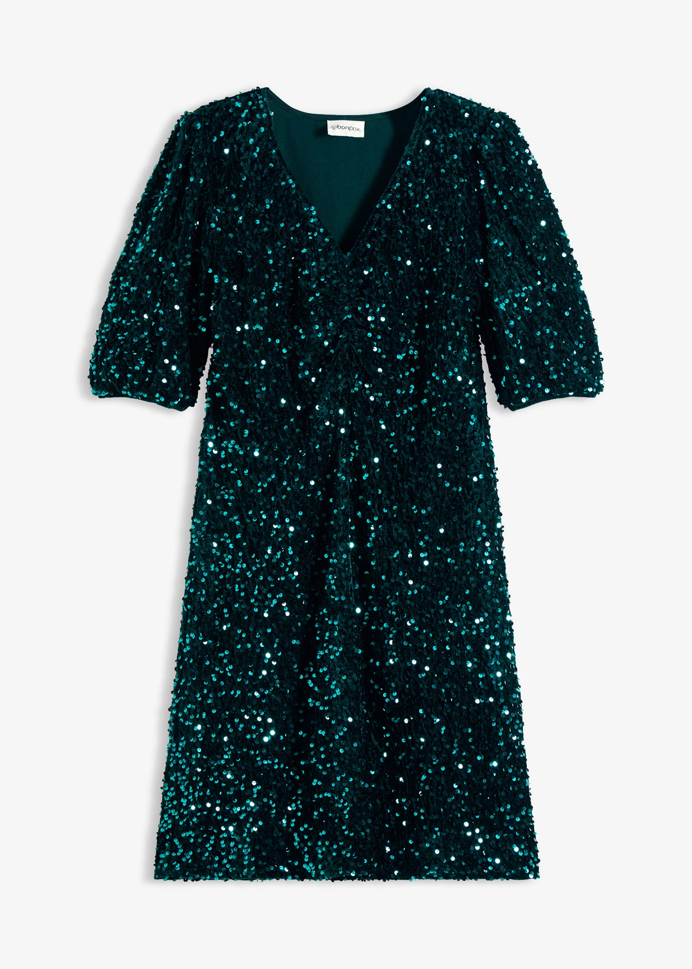 Robe à sequins • vert foncé • Boutique bonprix