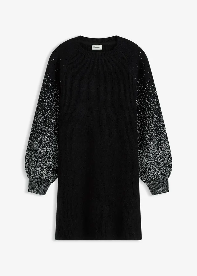 Robe en maille, effet brillant