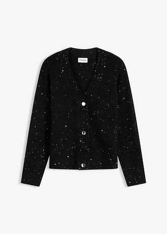 Ajour vest, Kleur: zwart