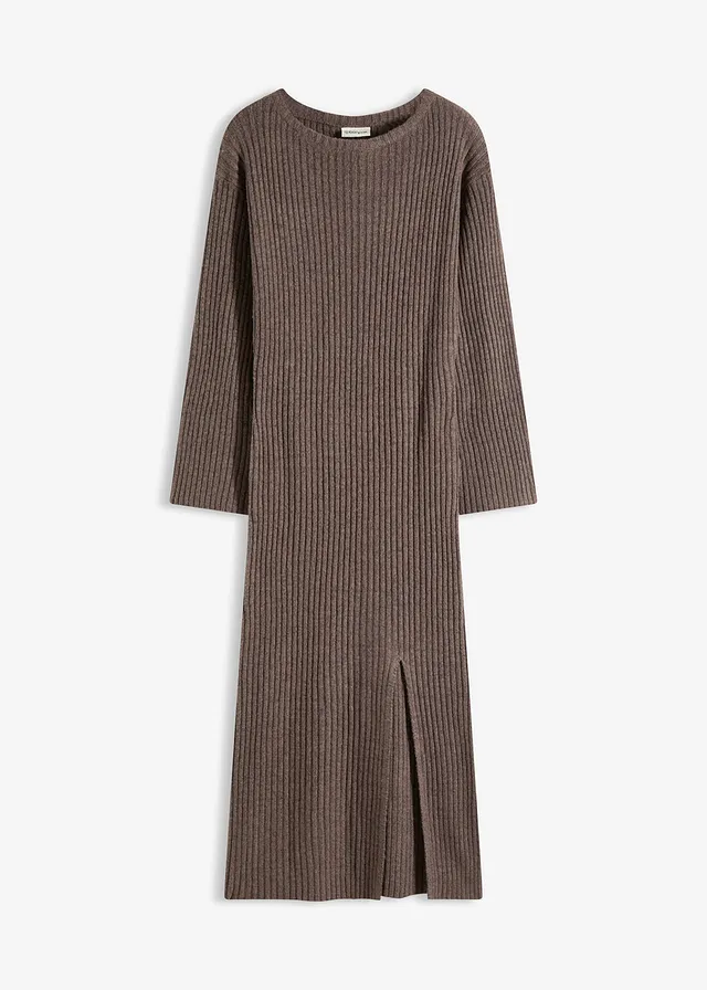 Rochie tricotată cu crăpătură