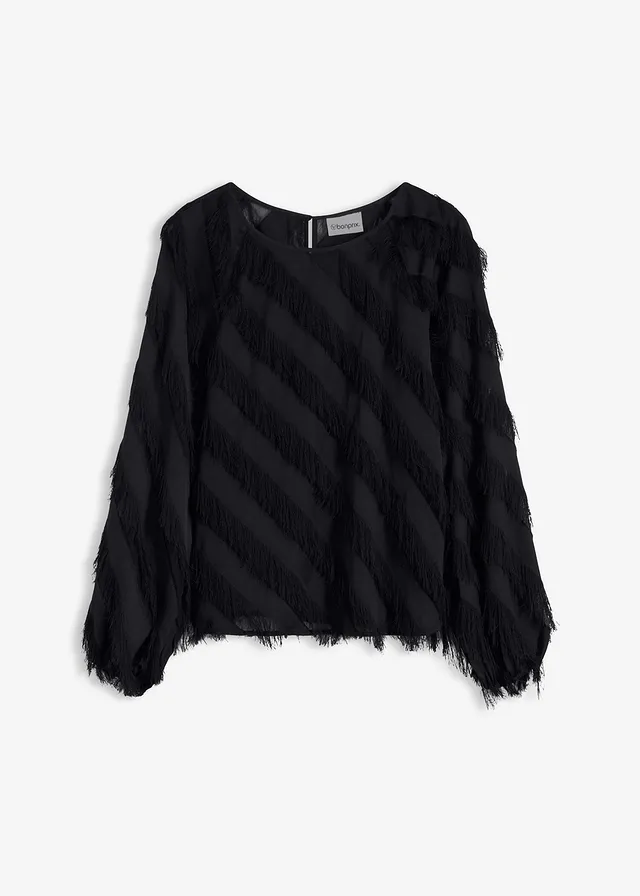 Blouse à détails frangés