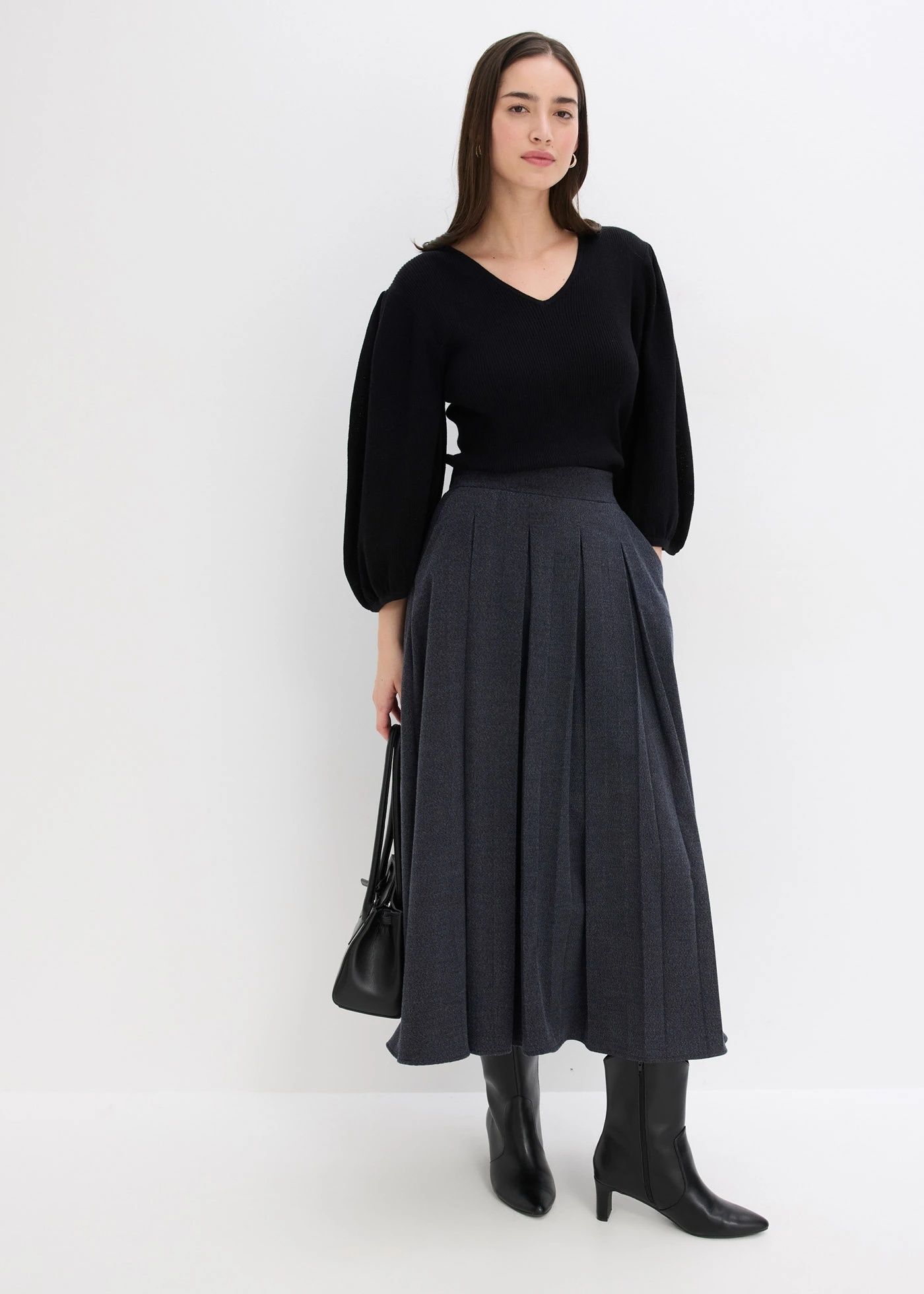 Bavlněný svetr • černá • bonprix obchod