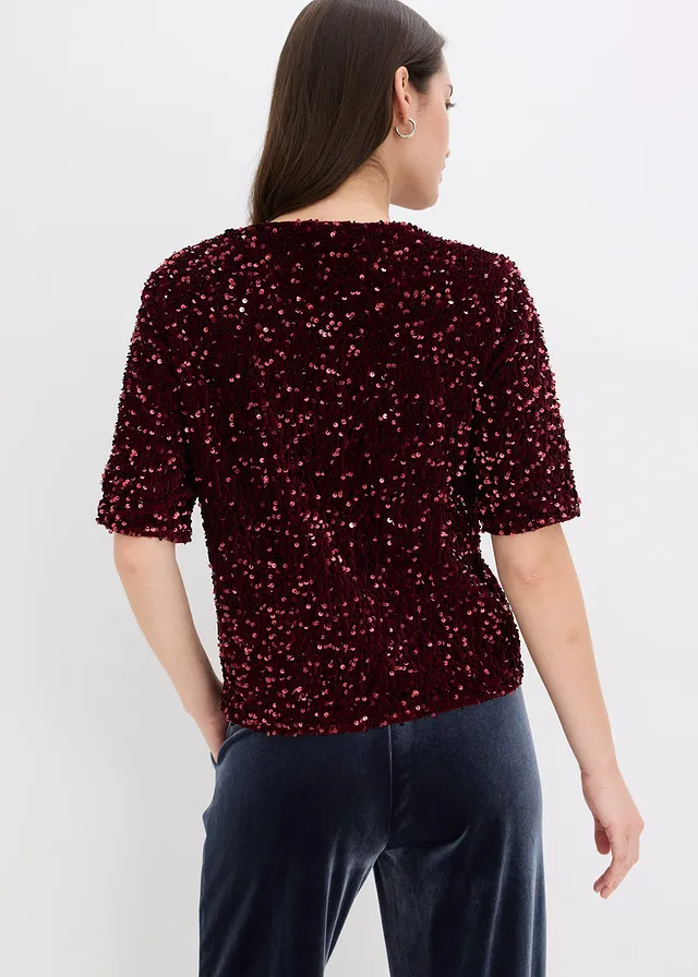 T-shirt à sequins • bordeaux • product-page.page-title-suffix