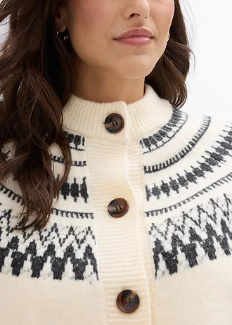 Gilet en maille norvégien • beige naturel norvégien • Boutique bonprix