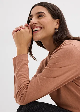 T-shirt manches longues • sorbet chocolat • Boutique bonprix