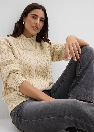 Pulover • bej nisipiu mat • magazin bonprix