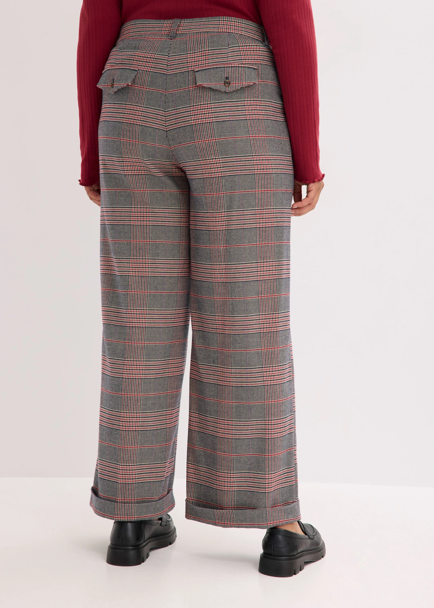 Marlene Dietrich broek • bruin-beige geruit plus size • bonprix online shop