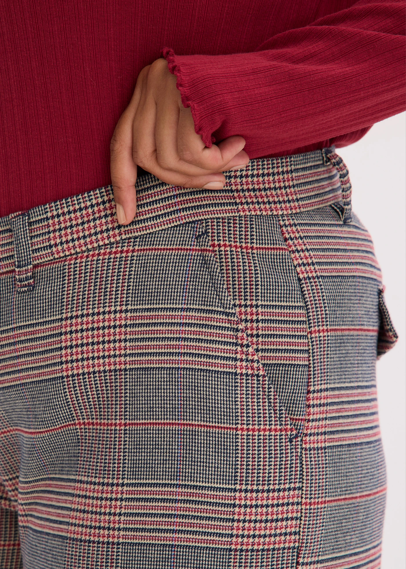 Marlene Dietrich broek • bruin-beige geruit plus size • bonprix online shop