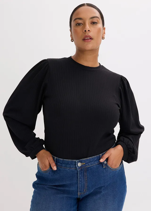 Longsleeve, Kleur: zwart
