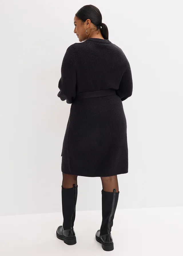 Robe en maille, Couleur: noir