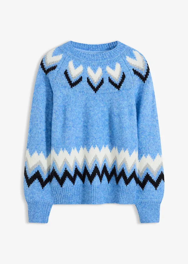 Pulover model norvegian cu dungi lucioase