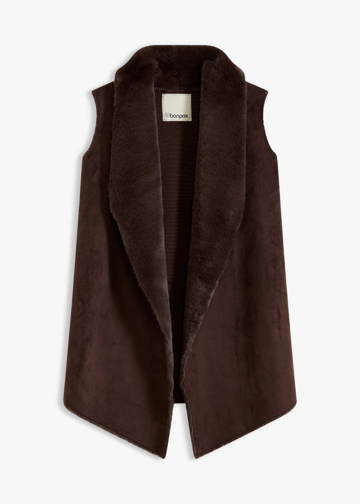 Gilet van imitatiebont • donkerbruin • bonprix online shop