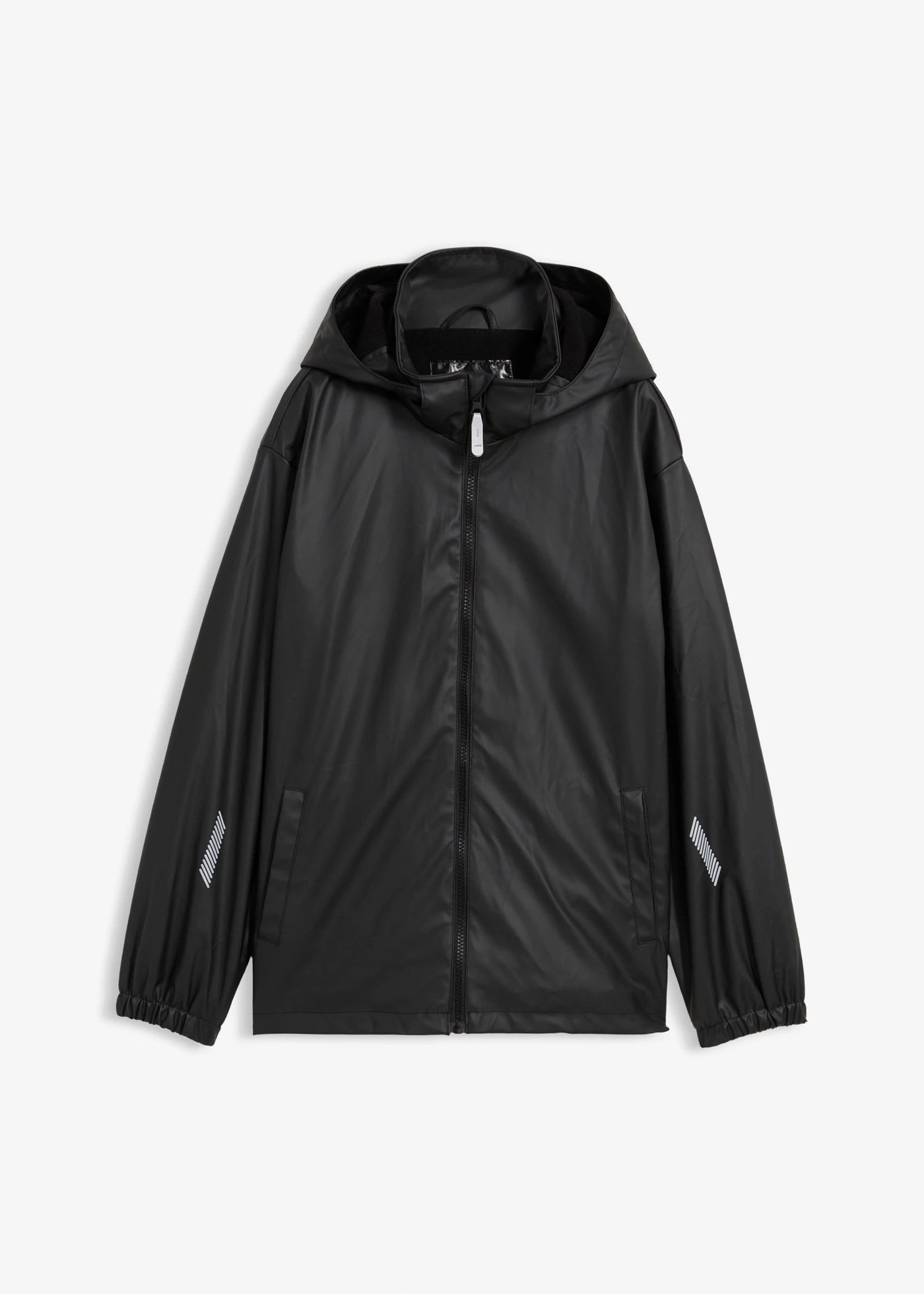 Imperméable thermique à doublure polaire et capuche amovible • noir • Boutique bonprix