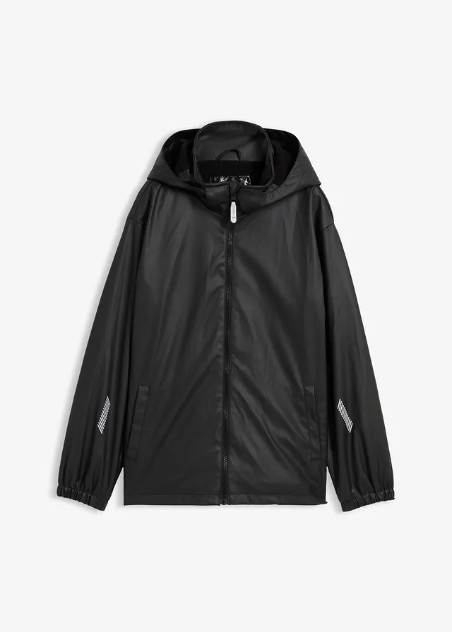 Imperméable thermique à doublure polaire et capuche amovible • noir • Boutique bonprix