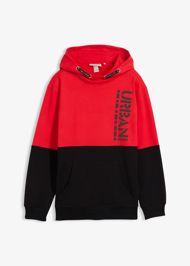 Jongens hoodie van biologisch katoen, Kleur: zwart