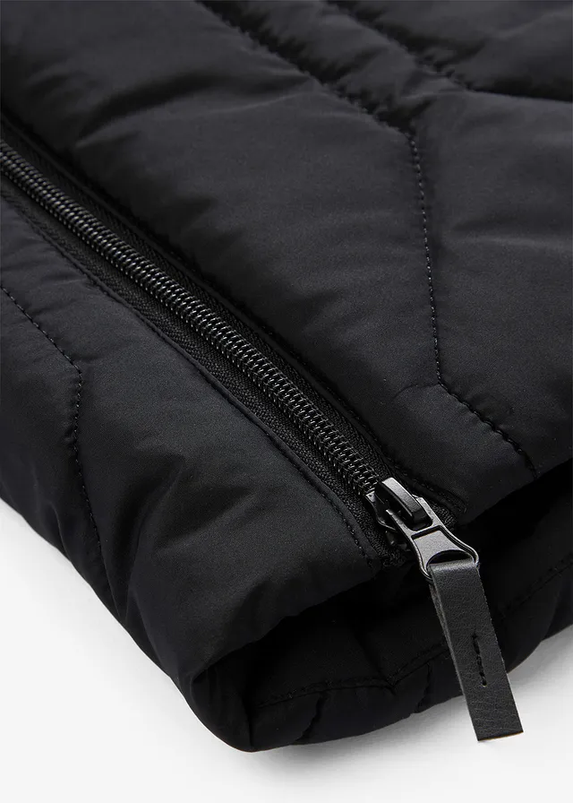 Manteau court avec surpiqûres diamant et zips latéraux • noir • product-page.page-title-suffix
