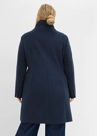 Zimní kabát, vzhled 2 v 1, barva: hlubinně modrý melír