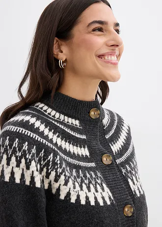 Gilet en maille norvégien • anthracite norvégien • Boutique bonprix