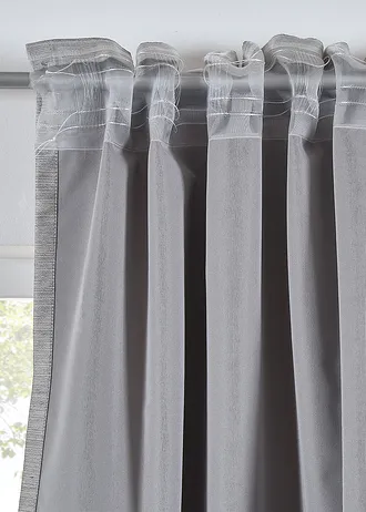 Rideau obscurcissant soyeux (1 pce) • gris • Boutique bonprix