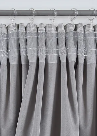 Rideau obscurcissant soyeux (1 pce) • gris • Boutique bonprix