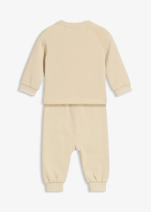 Bluză și pantaloni cu bumbac organic moale (set/2 piese)