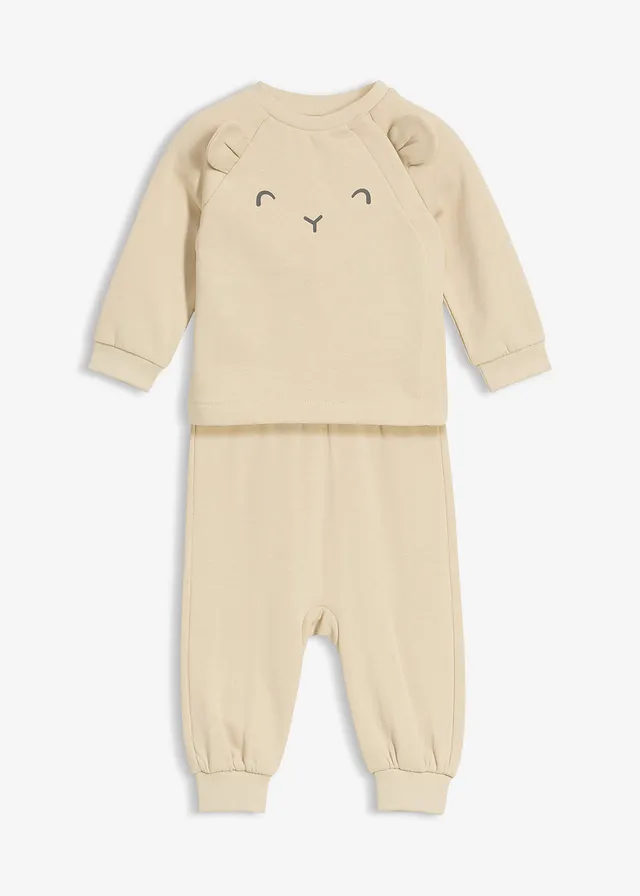 Bluză și pantaloni cu bumbac organic moale (set/2 piese)