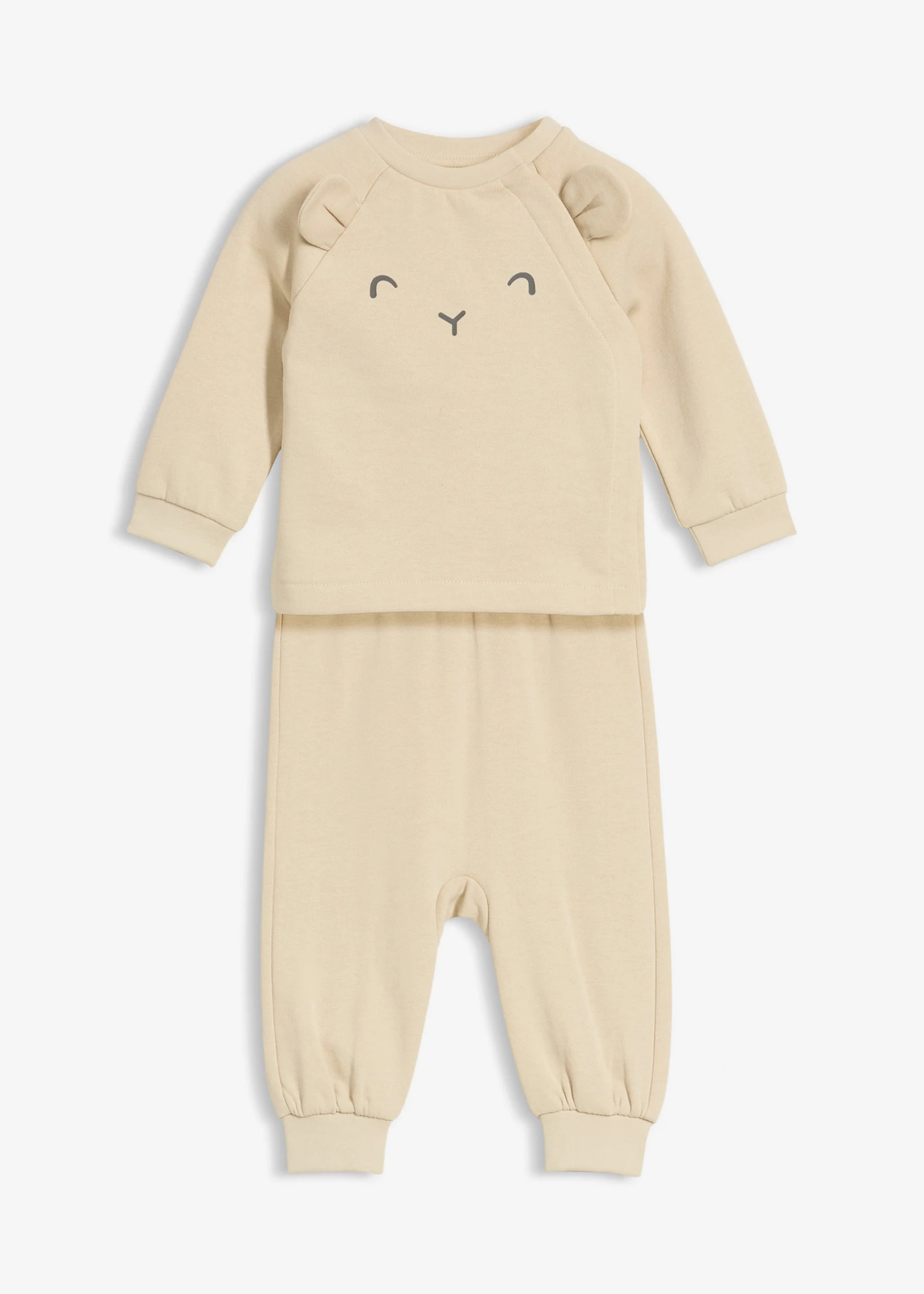 Měkká mikina a kalhoty s organickou bavlnou (2dílná souprava) • světle pískovo-antracitová s melírem • bonprix obchod