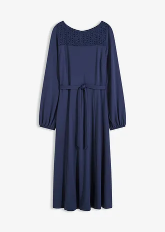 Robe en Punto di Roma avec dentelle