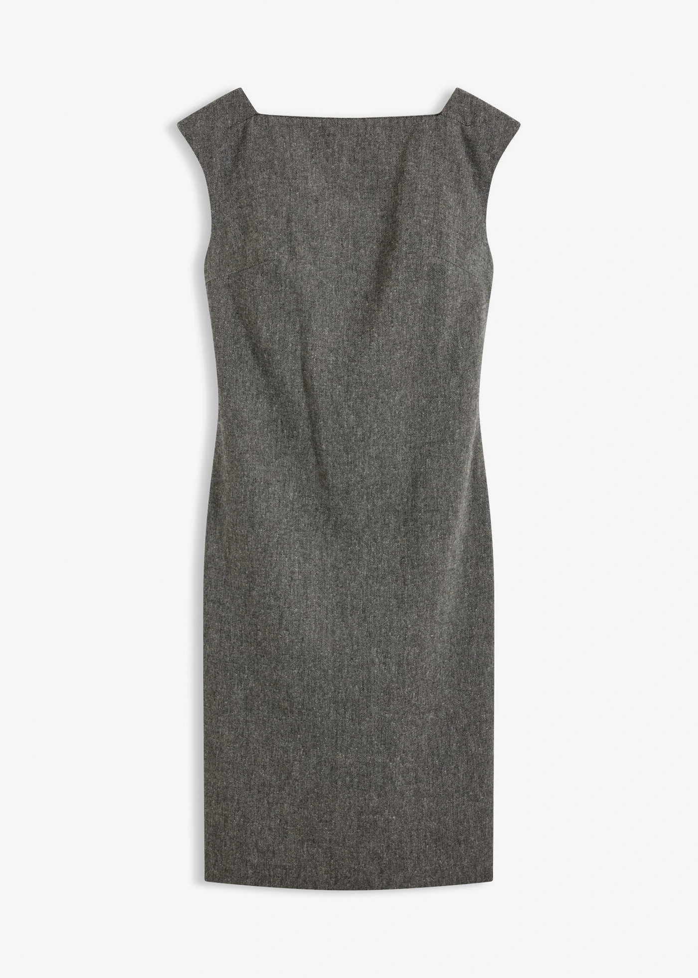 Kokerjurk in tweed look • zwart-wolwit gemêleerd • bonprix online shop