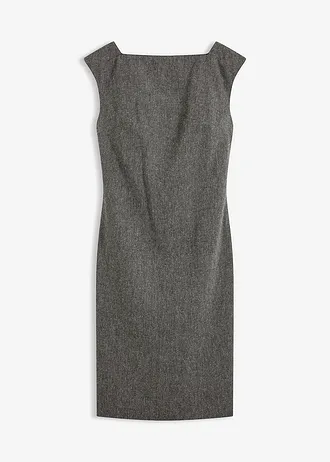 Robe fourreau, aspect tweed • noir-écru chiné • Boutique bonprix