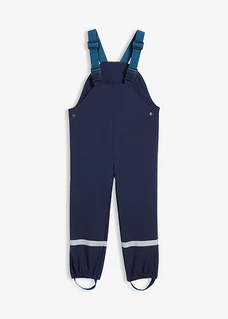 Salopette de pluie thermique en softshell déperlant • bleu foncé • Boutique bonprix