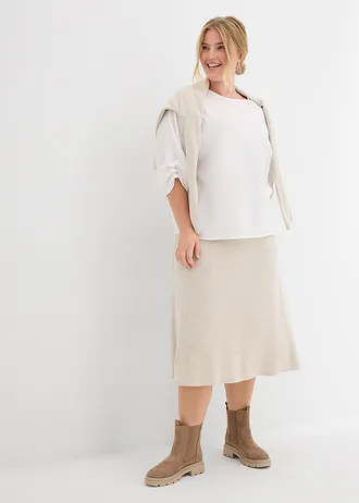 Halenkové tričko z čisté bavlny, barva: bílá