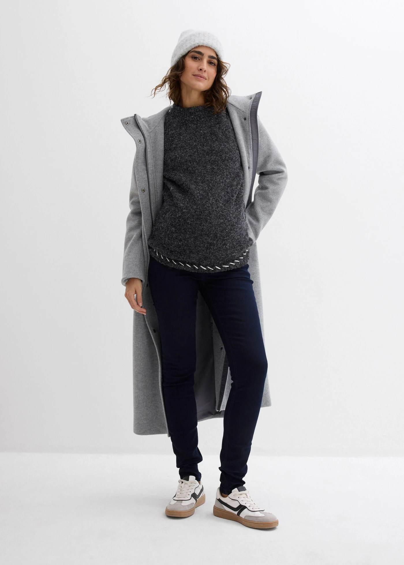 Těhotenské strečové džínové legíny, Skinny • tmavý denim • bonprix obchod