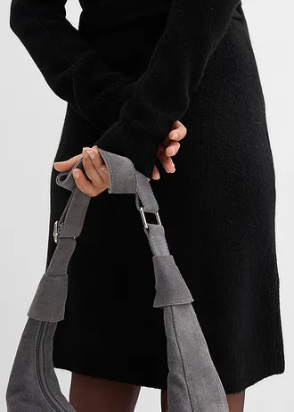 Robe portefeuille en maille pour la grossesse et l’allaitement • noir • Boutique bonprix