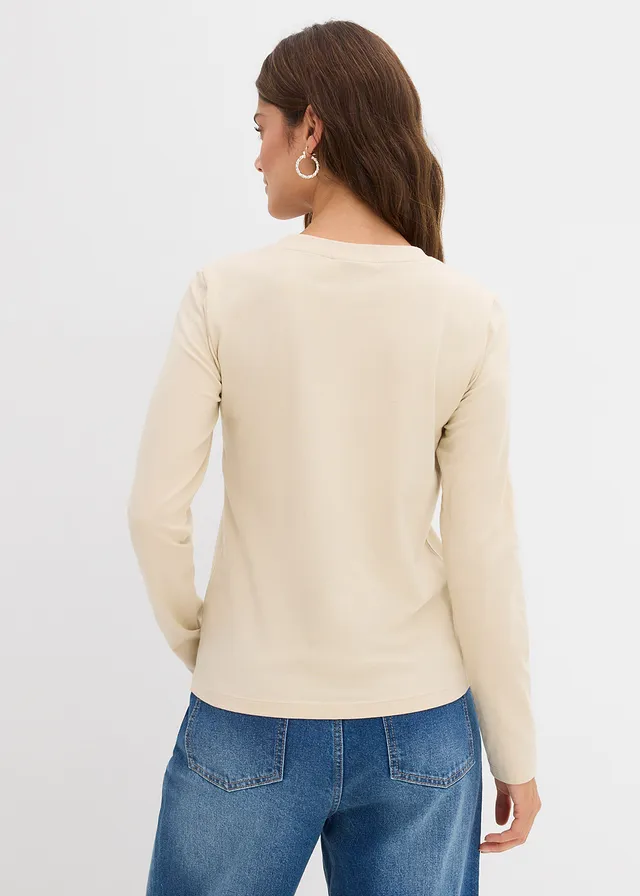 Nauwsluitend longsleeve • lichtsand • product-page.page-title-suffix