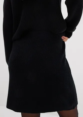 Korte gebreide rok • zwart • bonprix online shop