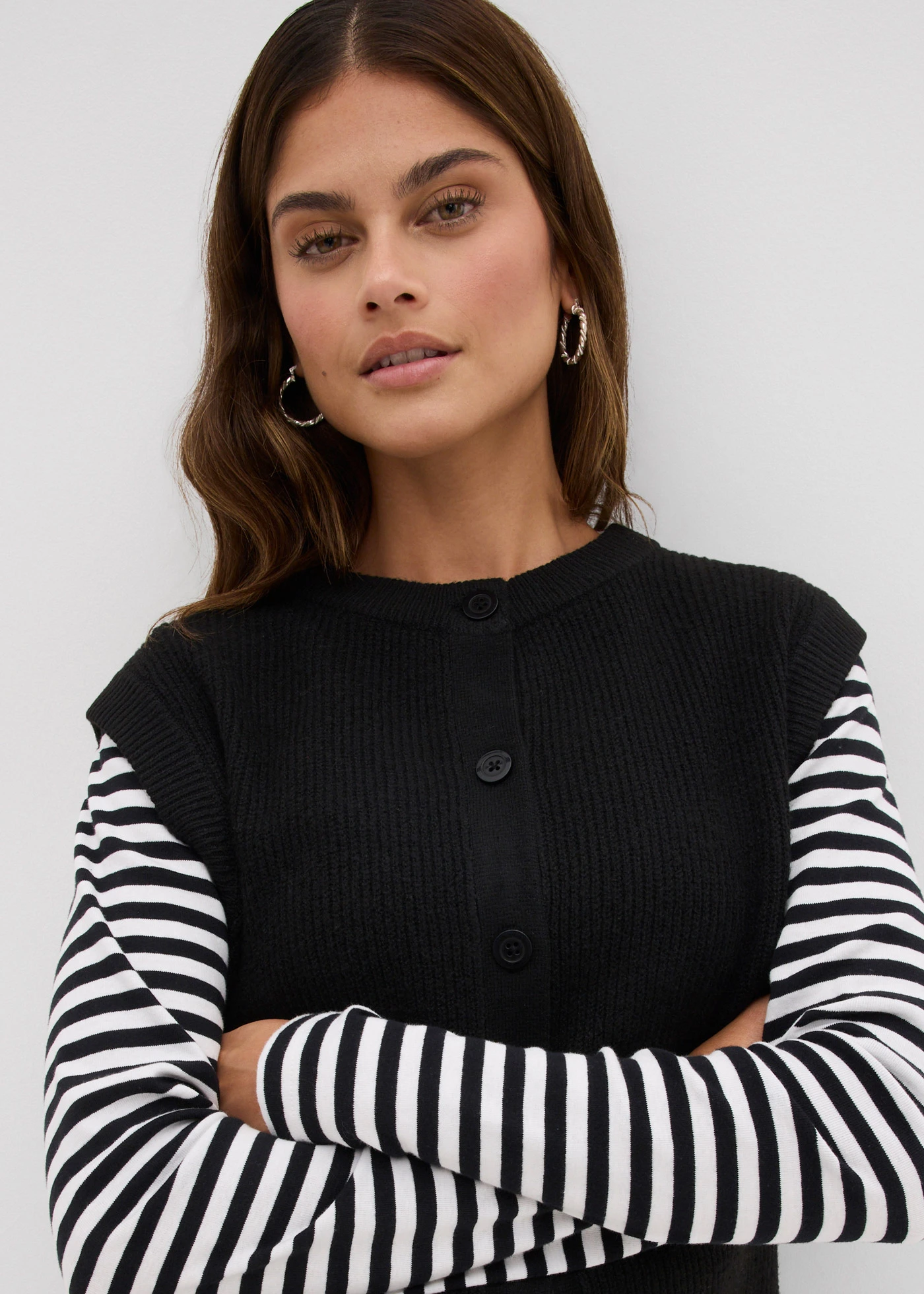 Grof gebreide spencer • zwart • bonprix online shop