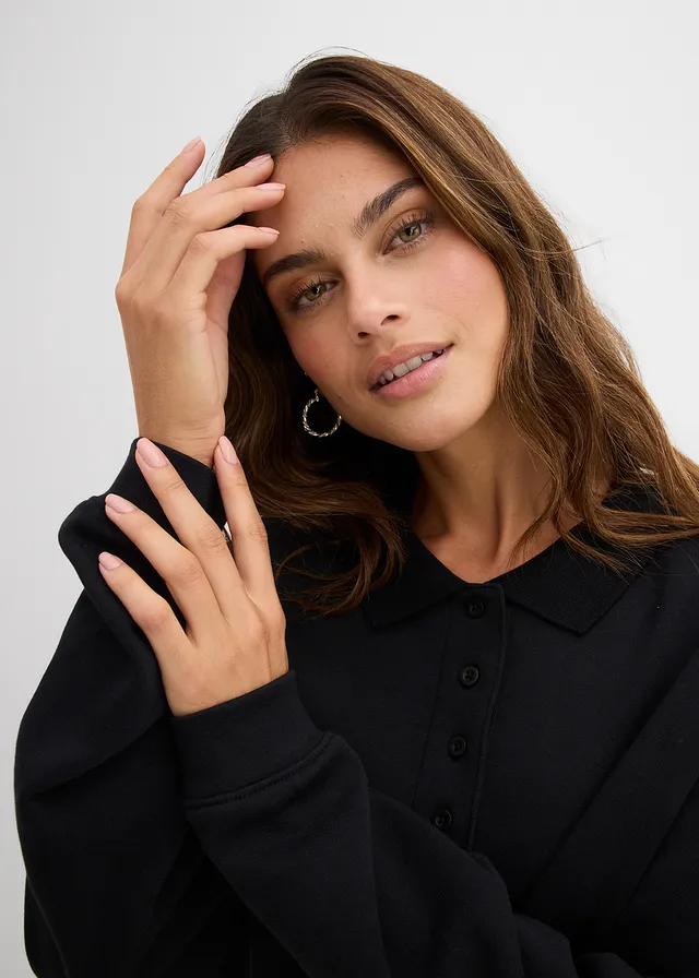 Sweater van biologisch katoen • zwart • bonprix online shop