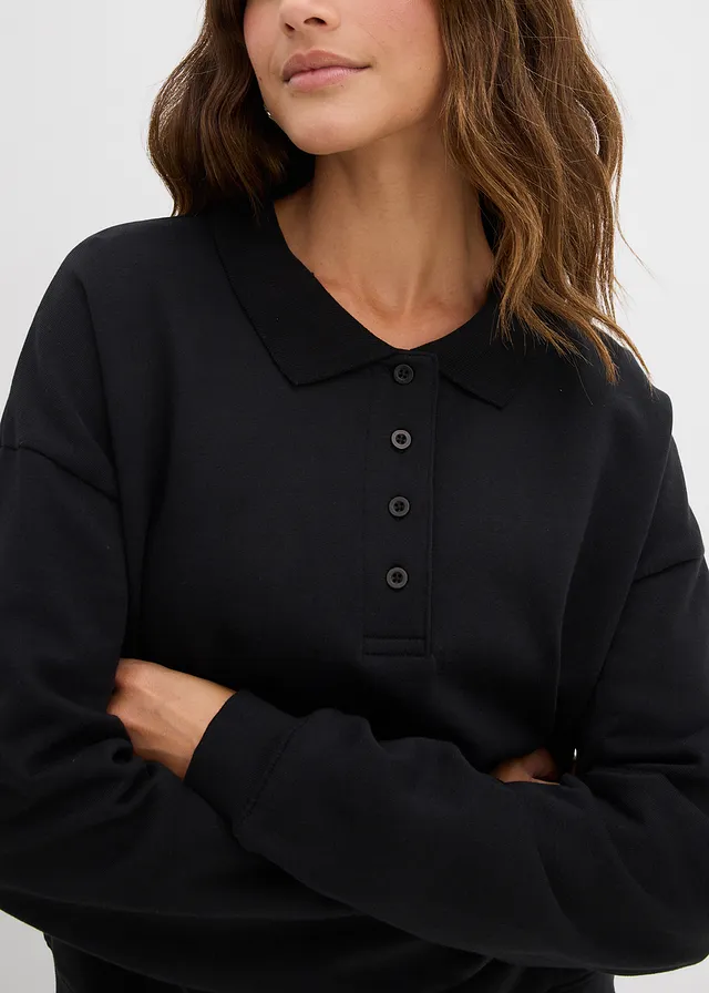 Sweater van biologisch katoen • zwart • bonprix online shop