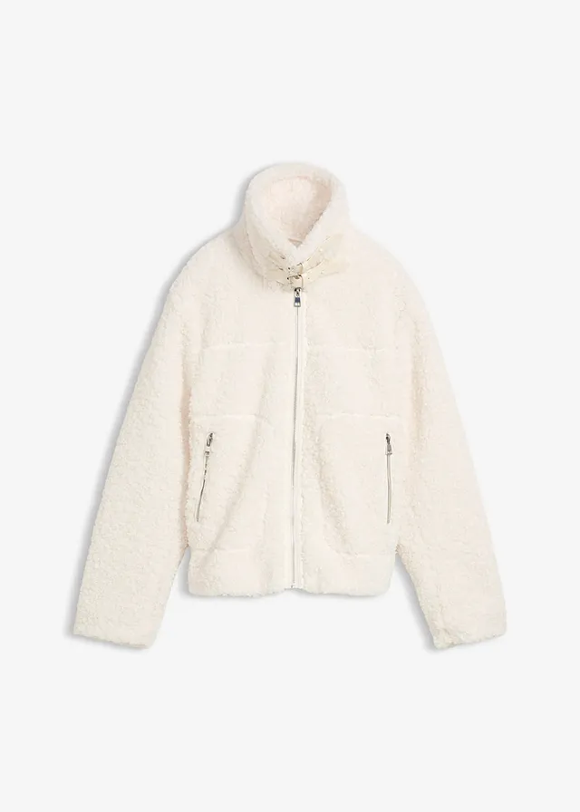 Geacă din imitație de blăniță teddy fleece